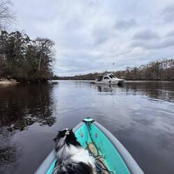 MB at anchor of Andrew's WMA. C-Otter is way in the distance