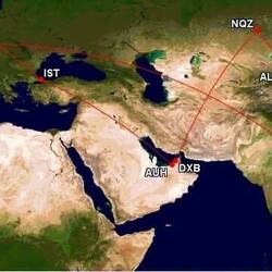 Es steht einiges Neues auf dem Programm für die nächsten zwei Wochen. Hier die geplante Flugroute.