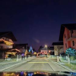 Weihnachtsdekoration in Domžale