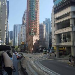 A flat iron type building on an acute vorner