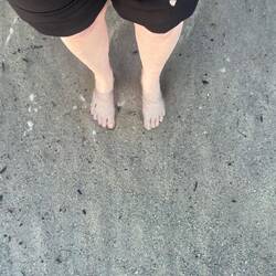 I walked the beach in the water of the Mediterranean, many others wearing winter parkas and boots!