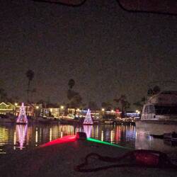 Holiday lights around Alamitos Bay in Long Beach