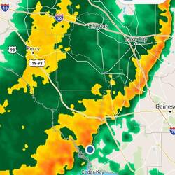 It got pretty windy and there was tornado warnings for the area