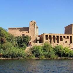 The Temple of Isis from Philae was rebuilt on Agilkia Island when the Aswan dam was constructed