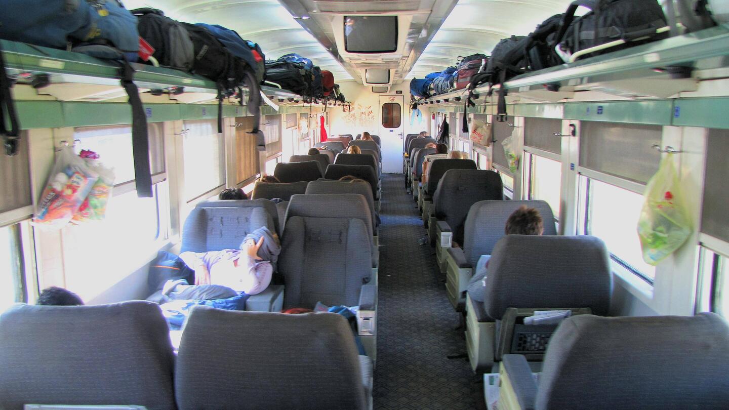 We gave up trying to sleep on the train once the sun came up