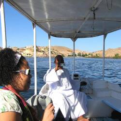 Our water taxi over to the Philae Temple Complex
