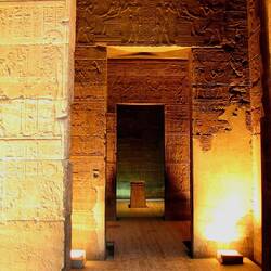 The passageways inside the Philae Temple