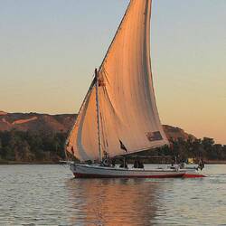 Feluccas are the most peaceful way to traverse the Nile River.