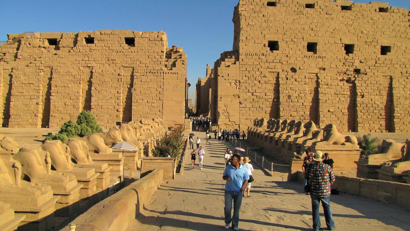 The massive Temple complex at Karnak