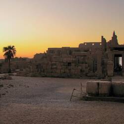 The precinct of Amun-Re at Sunset. Just one part of the vast complex.