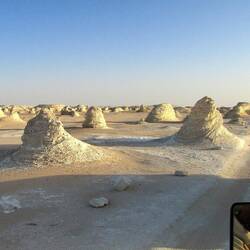 The White Desert is home a bizarre selection of natural chalk sculptures