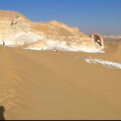 A panoramic view of the White Desert