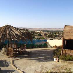 Our rooftop beer(less) garden in Bawiti