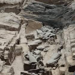 Pit No 2 showing the burnt roof