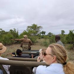The spotter at the front of the vehicle.