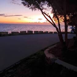 Zonsondergang gewoon als uitzicht