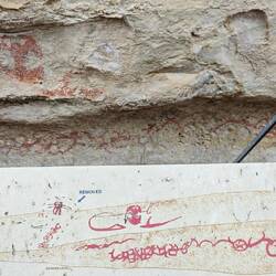 Takiroa Maori Rock Drawings
