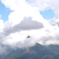 Christus auf dem Corcovado vom Zuckerhut gesehen