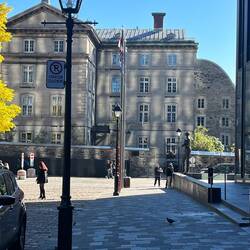 The square outside the Notre Dame Basilica