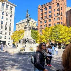 The square outside the Notre Dame Basilica