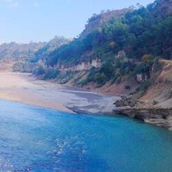 Sutlej river view on the way to Mcleodgunj from Shimla