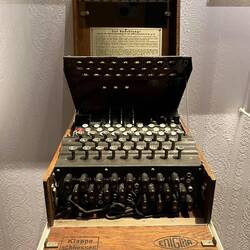 A German enigma machine