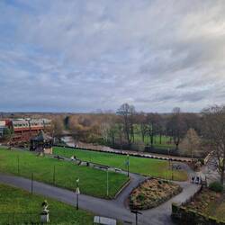 The River Anker flowing through the castle grounds