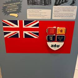 The flag the Canadian's fought under. The maple leaf wasn't official until the 60s