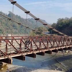 Old bridge over Baner khad river on the way to Masroor rock-cut temple