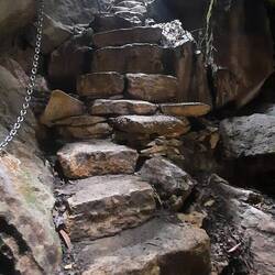 Steps leading down to the Moira Gate Arch