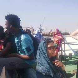 Gute Stimmung bei der Überfahrt