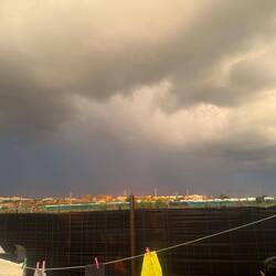 Ein mächtiges Gewitter zieht auf,schade