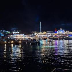 It was so loud and lively in the marina, was great though taking it in from the comfort of the boat.