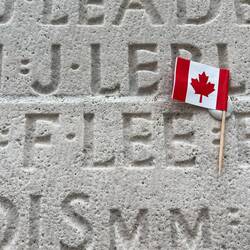 Mr Lee from Kamloops. He was never found. We left a flag