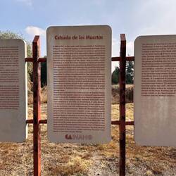 Wir sind diese Strasse/Weg vom Verwaltungszentrum zur Mondpyramide gegangen