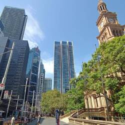 Centre ville avec le town hall à droite