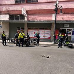 Motorradkontrolle durch die Polizei