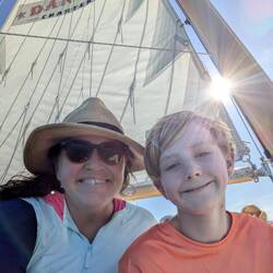 Our first sailboat trip.