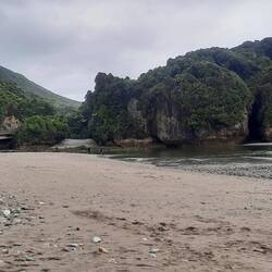 Beach across the road from campsite