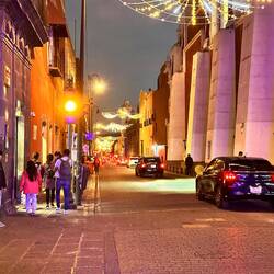 Die Festbeleuchtung in Puebla