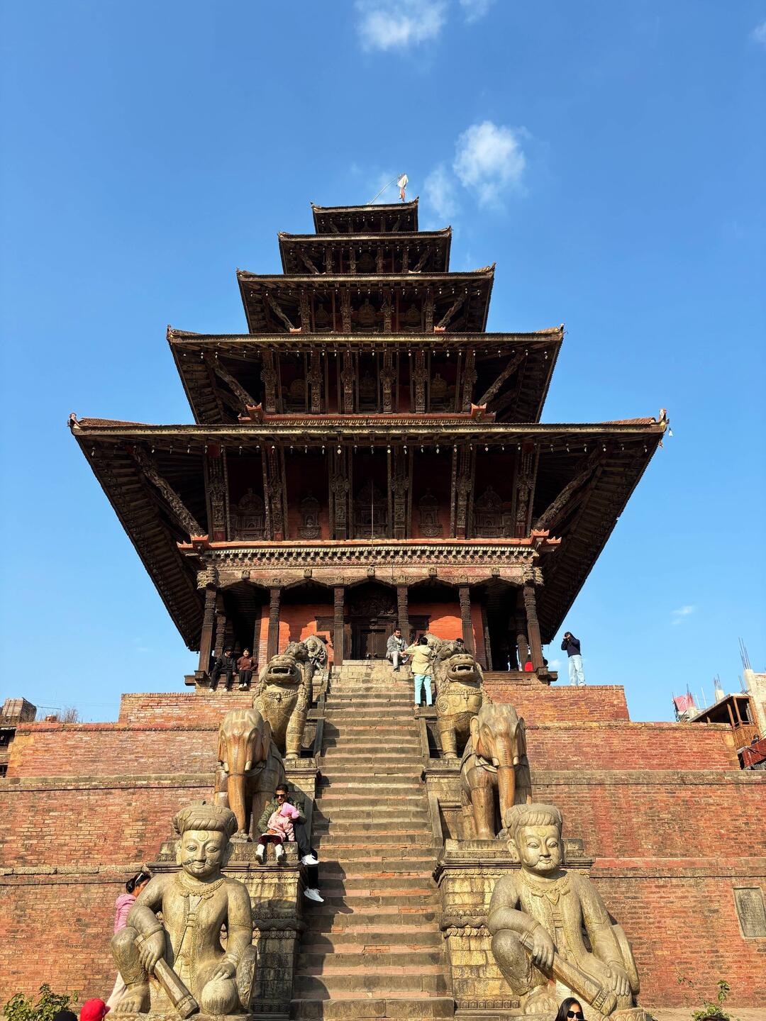 Nyatapola Tempel, der größte und meistbesuchte Tempel Bhaktapurs