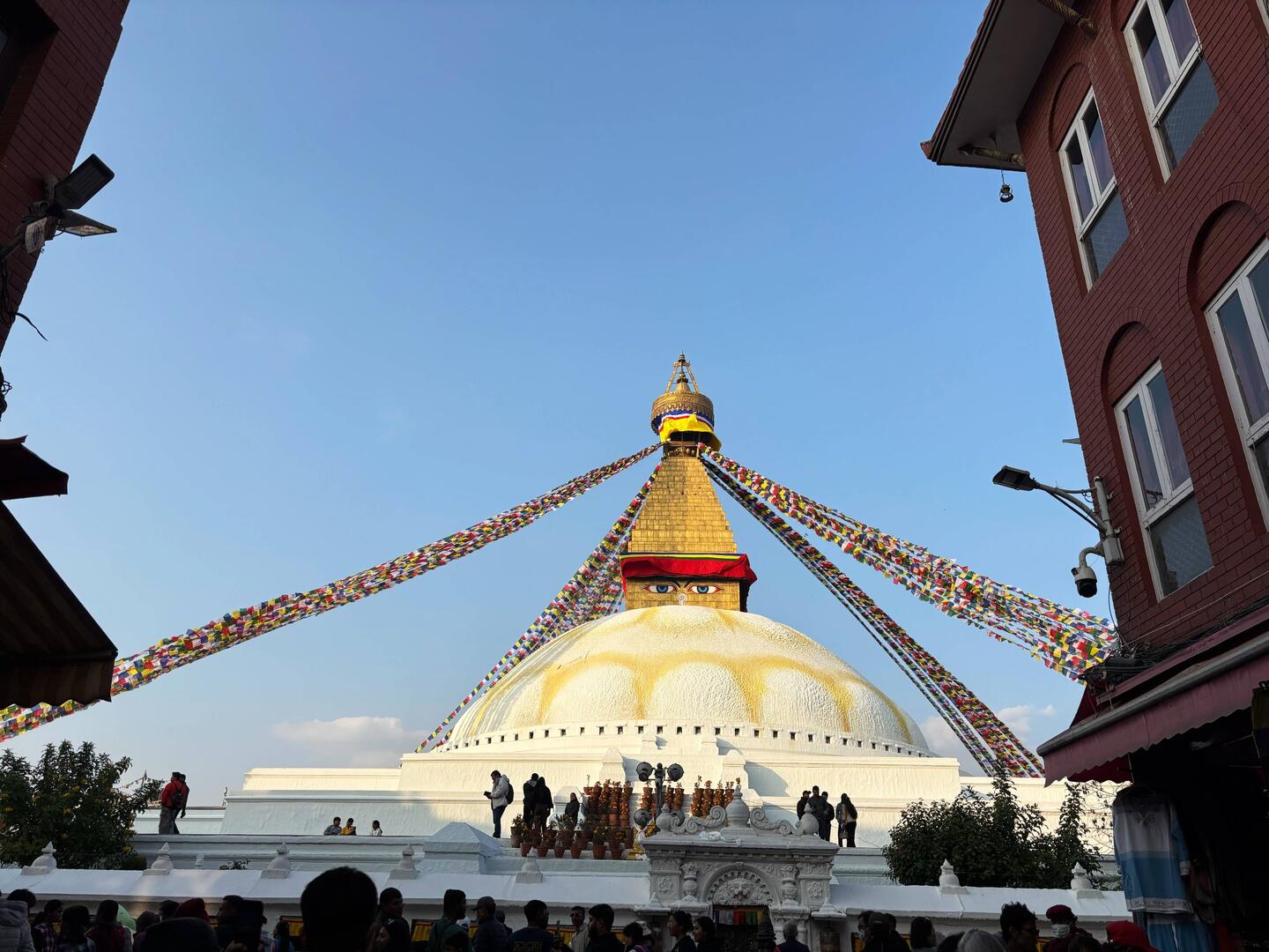 Die Boudhanath Stupa.