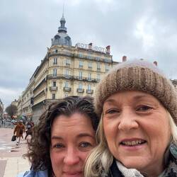 Our hotel Royal behind us