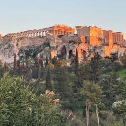Akropolis im letzten Sonnenlicht