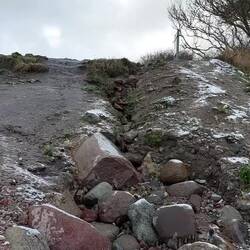 Ramona war die 2., die den steilen Abhang bewältigt hatte