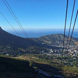View over the Lions Head and Signal Hill.