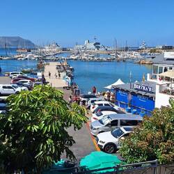 Lunch at the aptly named Harbour View restaurant in Simon's Town.