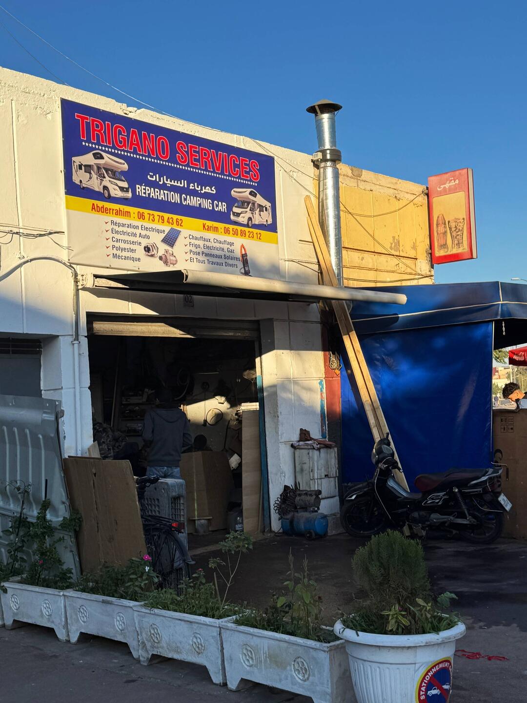 Das ist die Werkstatt in Agadir, die von allen Campern so gelobt wird