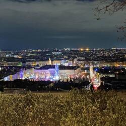 Looking out from Fournier over the city of Lyon