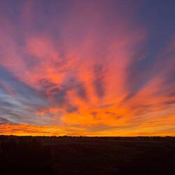 Sunrise from our back deck — Colorado Springs, CO.